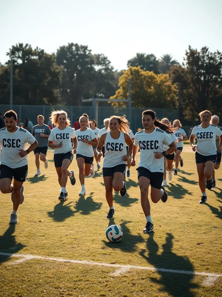 A photo of CSESC members participating in a local sports event, showcasing their team spirit and active involvement.