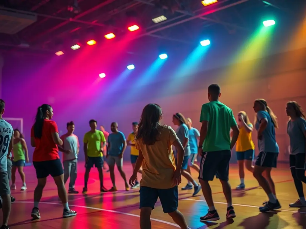 A vibrant image of CSESC members enthusiastically watching a live sports game together in a communal setting, showcasing the excitement and camaraderie of the event.